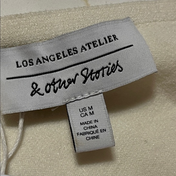 & Other Stories One Shoulder Sleeveless Cream Halter Garment Size M NWT - Picture 2 of 4